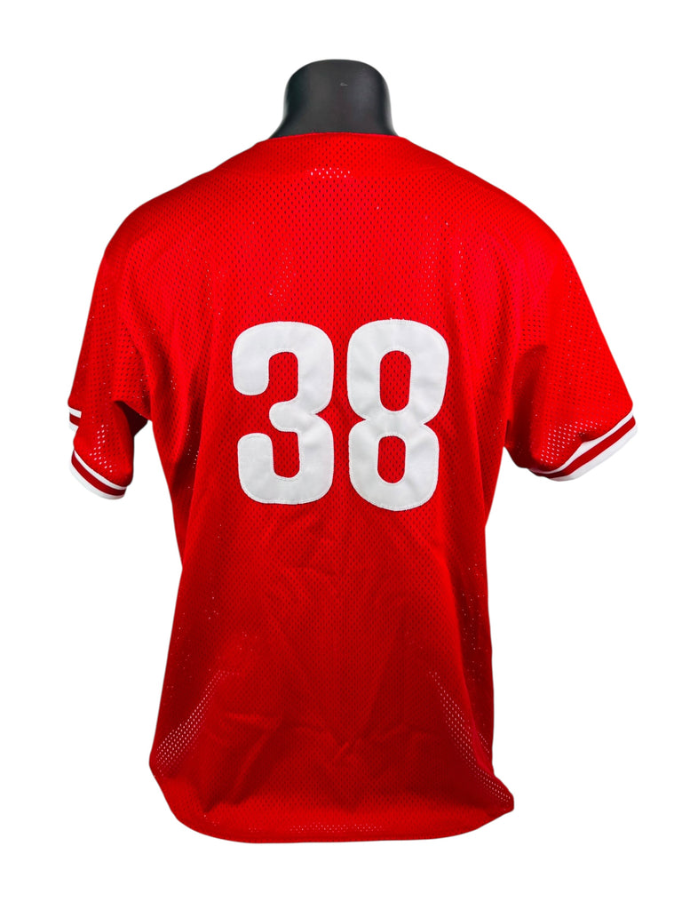 CURT SCHILLING PHILADELPHIA PHILLIES VINTAGE 1990'S MLB MAJESTIC AUTHENTIC JERSEY ADULT XL