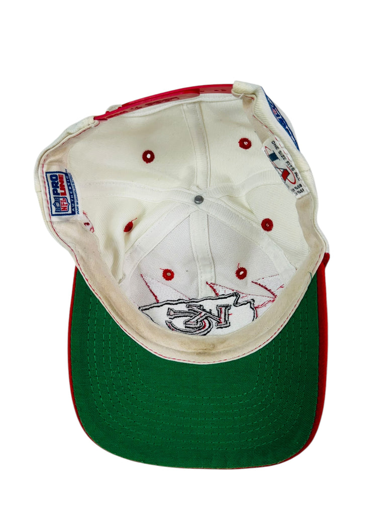 KANSAS CITY CHIEFS VINTAGE 1990'S SHARK TOOTH LOGO ATHLETIC SNAPBACK ADULT HAT