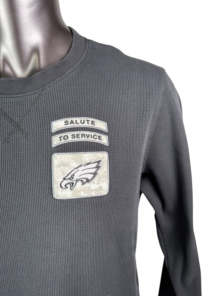 PHILADELPHIA EAGLES TEAM ISSUED NIKE MILITARY SALUTE TO SERVICE CREW SWEATSHIRT ADULT XL