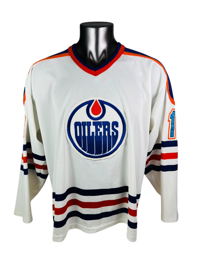CRAIG SIMPSON EDMONTON OILERS VINTAGE 1980'S AUTHENTIC CCM JERSEY ADULT XL