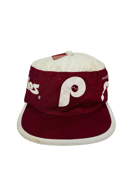 PHILADELPHIA PHILLIES VINTAGE 1990'S MLB PAINTER'S CAP ADULT HAT M / L