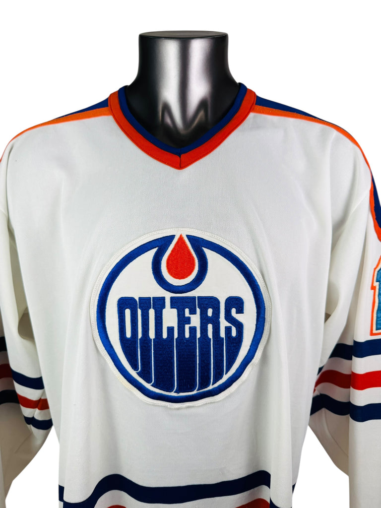 CRAIG SIMPSON EDMONTON OILERS VINTAGE 1980'S AUTHENTIC CCM JERSEY ADULT XL