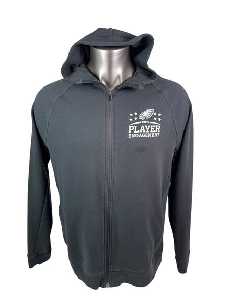 PHILADELPHIA EAGLES TEAM ISSUED PLAYER ENGAGEMENT ZIP-UP HOODIE SWEATSHIRT ADULT XL