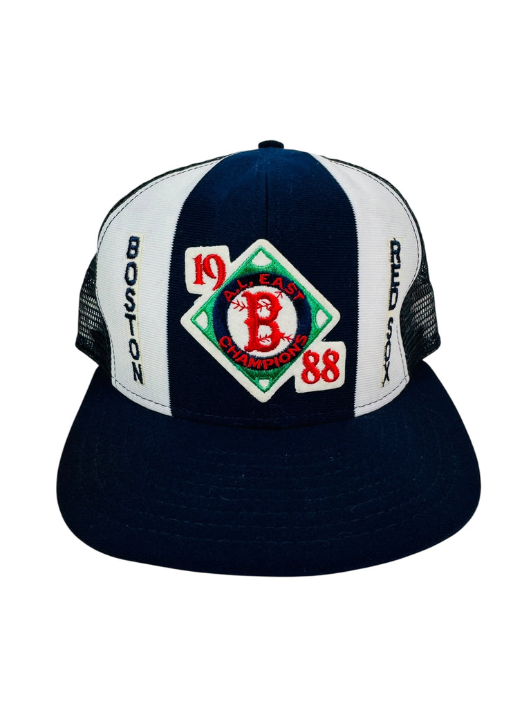 BOSTON RED SOX VINTAGE 1980'S AL EAST CHAMPIONS MESH SNAPBACK ADULT HAT LARGE
