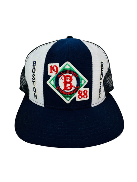 BOSTON RED SOX VINTAGE 1980'S AL EAST CHAMPIONS MESH SNAPBACK ADULT HAT LARGE