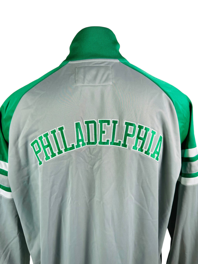 PHILADELPHIA EAGLES RETRO KELLY GREEN MITCHELL & NESS ZIP-UP TRACK JACKET ADULT 3XL