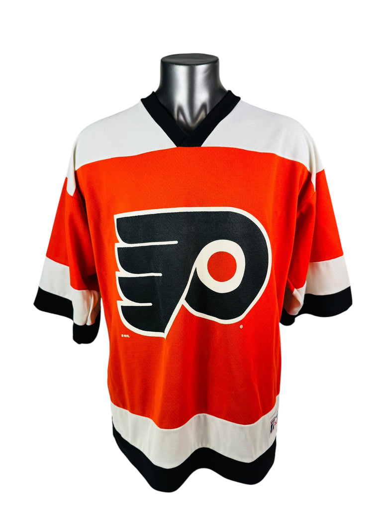 ERIC LINDROS PHILADELPHIA FLYERS VINTAGE 1990'S LOGO 7 JERSEY ADULT XL