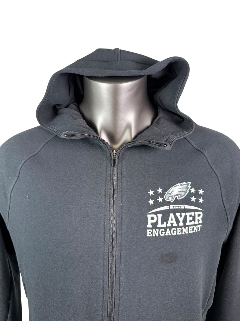 PHILADELPHIA EAGLES TEAM ISSUED PLAYER ENGAGEMENT ZIP-UP HOODIE SWEATSHIRT ADULT XL