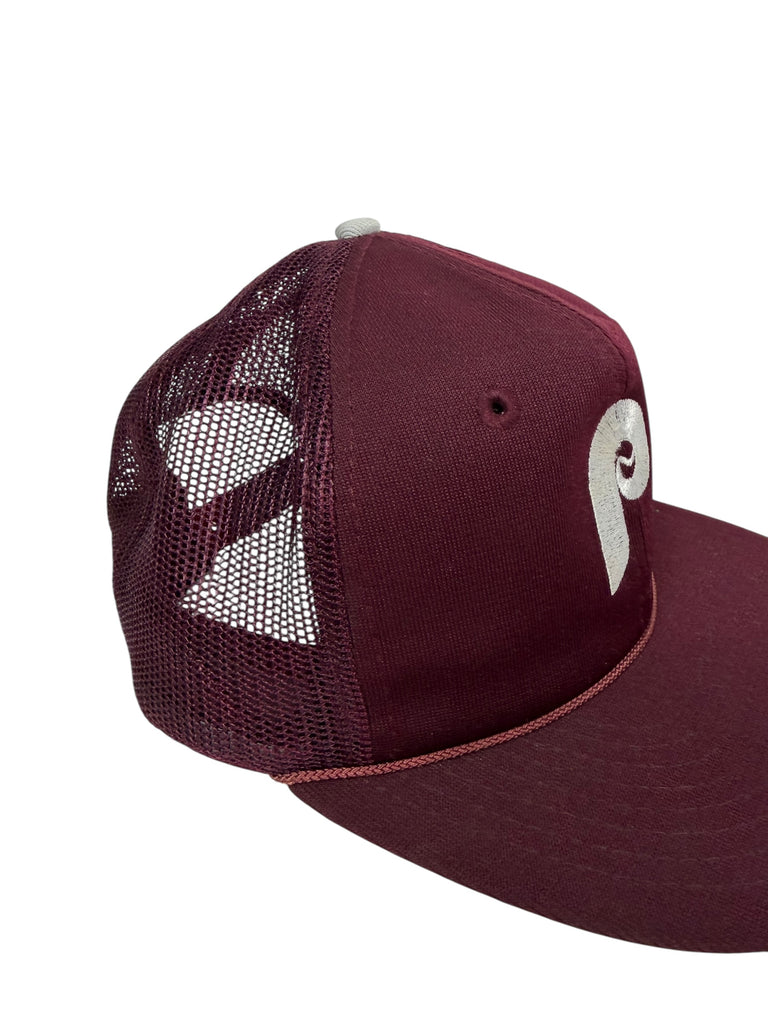 PHILADELPHIA PHILLIES VINTAGE 1980'S TWINS MESH SNAPBACK ADULT HAT M / L