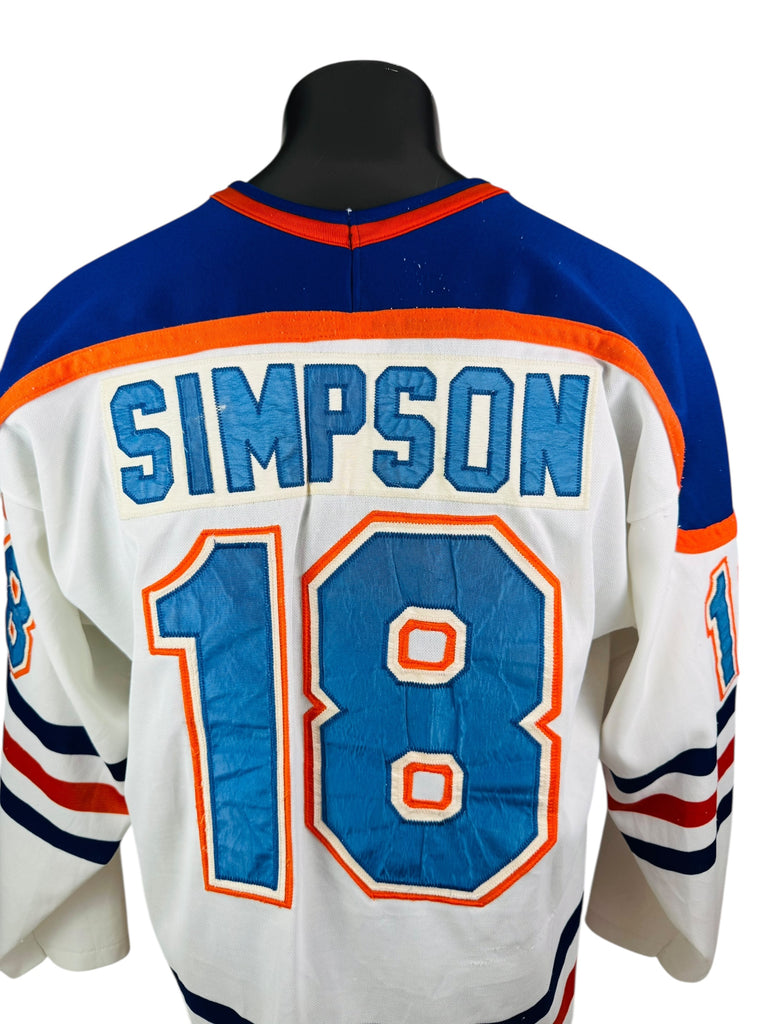 CRAIG SIMPSON EDMONTON OILERS VINTAGE 1980'S AUTHENTIC CCM JERSEY ADULT XL