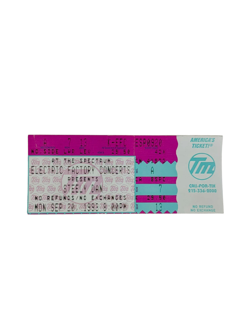 STEELY DAN VINTAGE 1993 PHILADELPHIA SPECTRUM TICKET 9/20/93