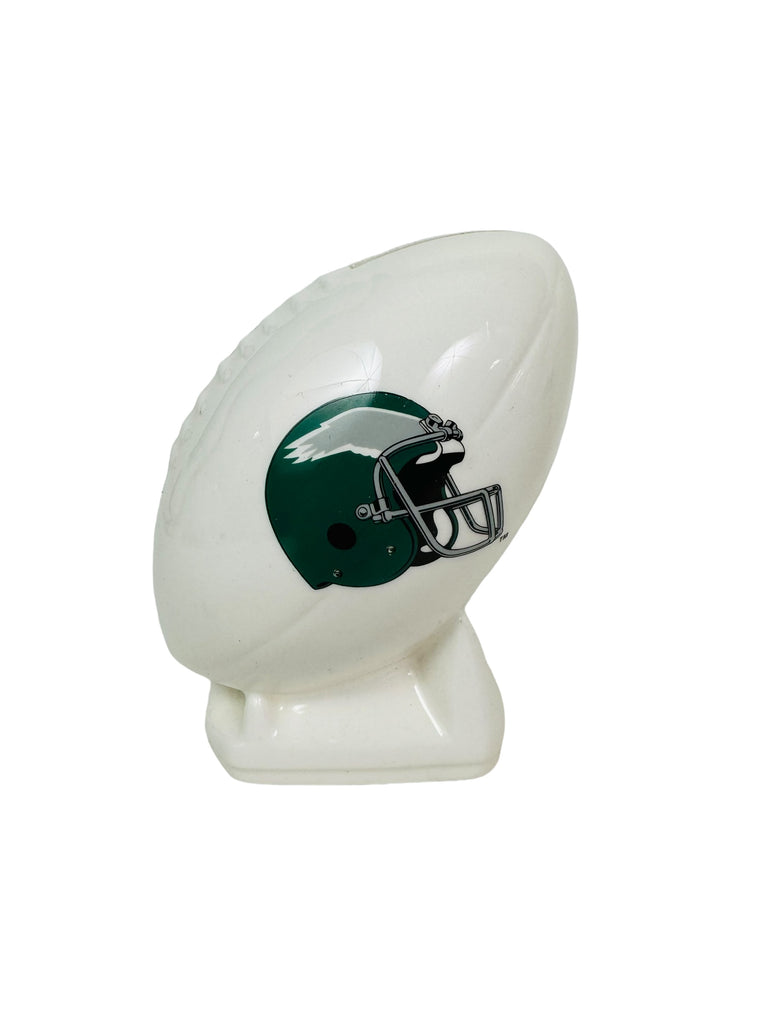 PHILADELPHIA EAGLES VINTAGE 1990'S CERAMIC FOOTBALL COIN BANK