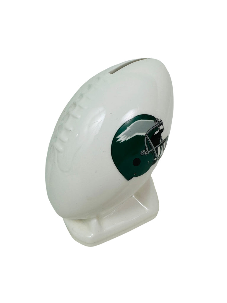 PHILADELPHIA EAGLES VINTAGE 1990'S CERAMIC FOOTBALL COIN BANK