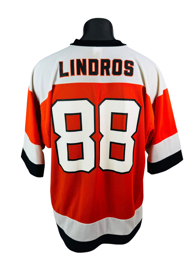 ERIC LINDROS PHILADELPHIA FLYERS VINTAGE 1990'S LOGO 7 JERSEY ADULT XL