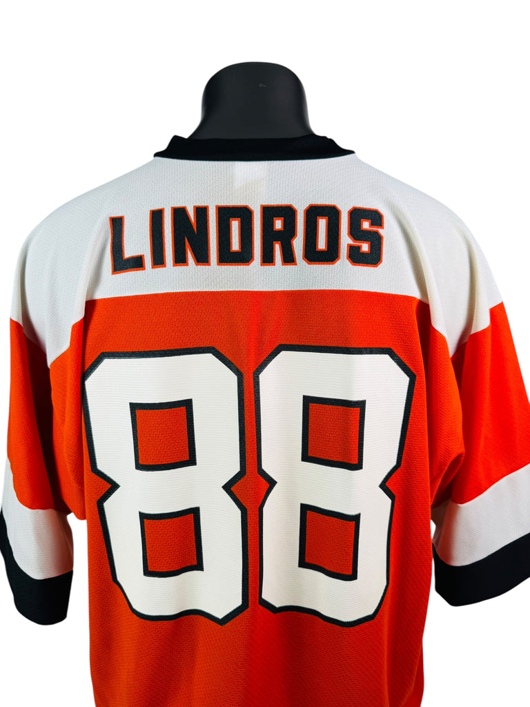 ERIC LINDROS PHILADELPHIA FLYERS VINTAGE 1990'S LOGO 7 JERSEY ADULT XL