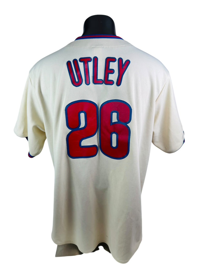 CHASE UTLEY PHILADELPHIA PHILLIES VINTAGE 2000'S MLB MAJESTIC JERSEY ADULT 2XL