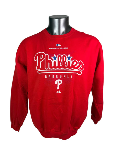 PHILADELPHIA PHILLIES VINTAGE 2000'S CREW-NECK MAJESTIC SWEATSHIRT ADULT LARGE
