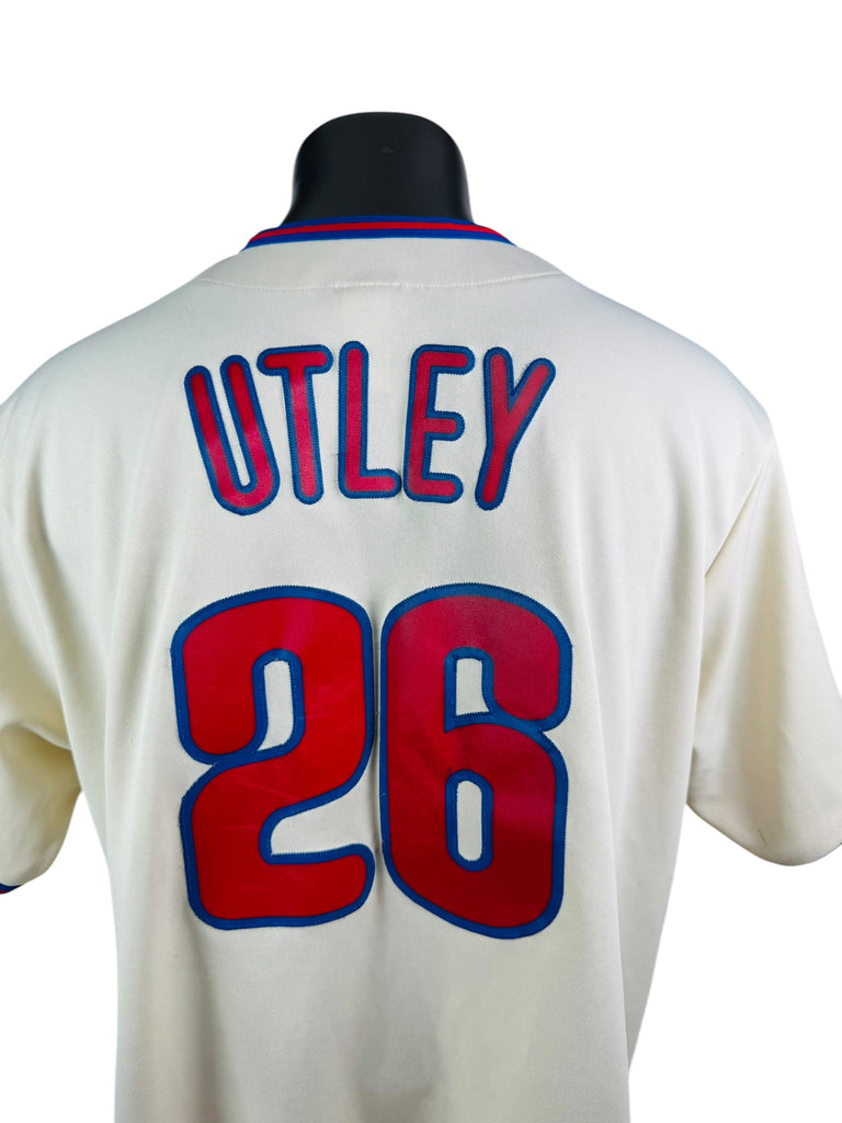 CHASE UTLEY PHILADELPHIA PHILLIES VINTAGE 2000'S MLB MAJESTIC JERSEY ADULT 2XL