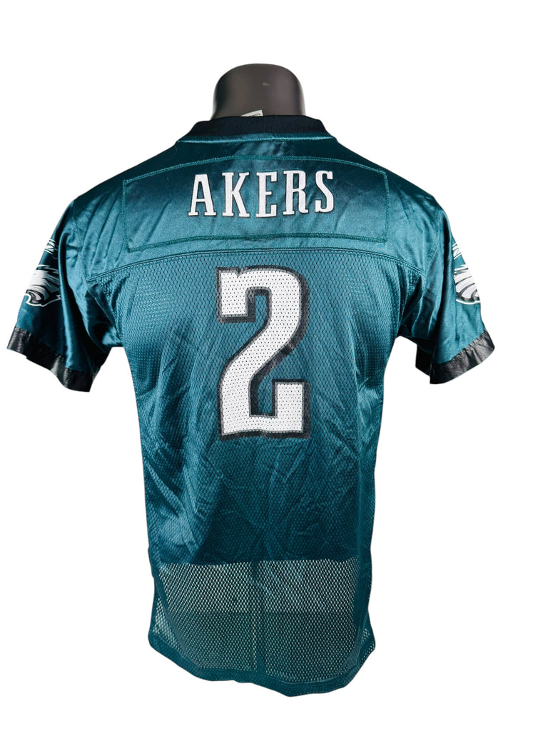 DAVID AKERS PHILADELPHIA EAGLES VINTAGE 2000'S REEBOK JERSEY YOUTH XL