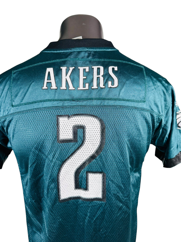 DAVID AKERS PHILADELPHIA EAGLES VINTAGE 2000'S REEBOK JERSEY YOUTH XL