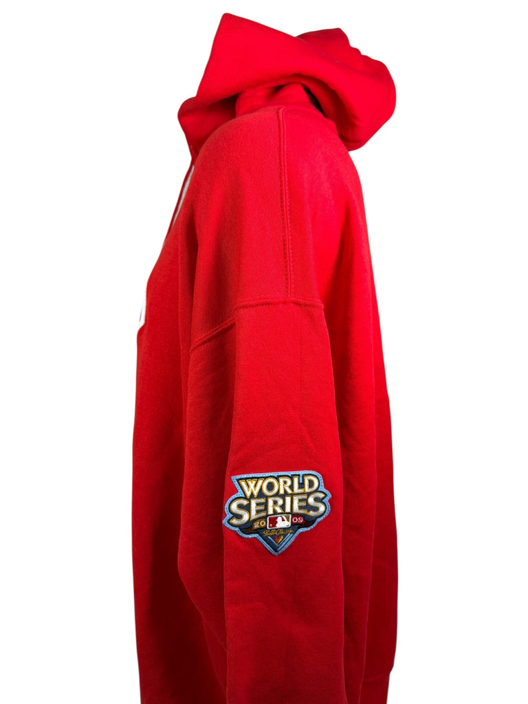 PHILADELPHIA PHILLIES VINTAGE 2009 WORLD SERIES CHAMPIONS MAJESTIC HOODIE SWEATSHIRT ADULT 2XL