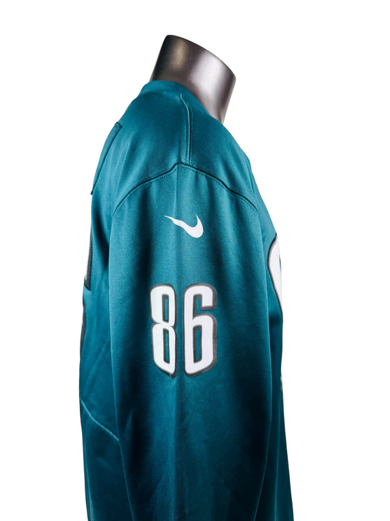 ZACH ERTZ PHILADELPHIA EAGLES NIKE TEAM APPAREL SWEATSHIRT V-NECK JERSEY ADULT 2XL