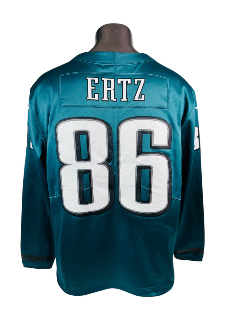 ZACH ERTZ PHILADELPHIA EAGLES NIKE TEAM APPAREL SWEATSHIRT V-NECK JERSEY ADULT 2XL