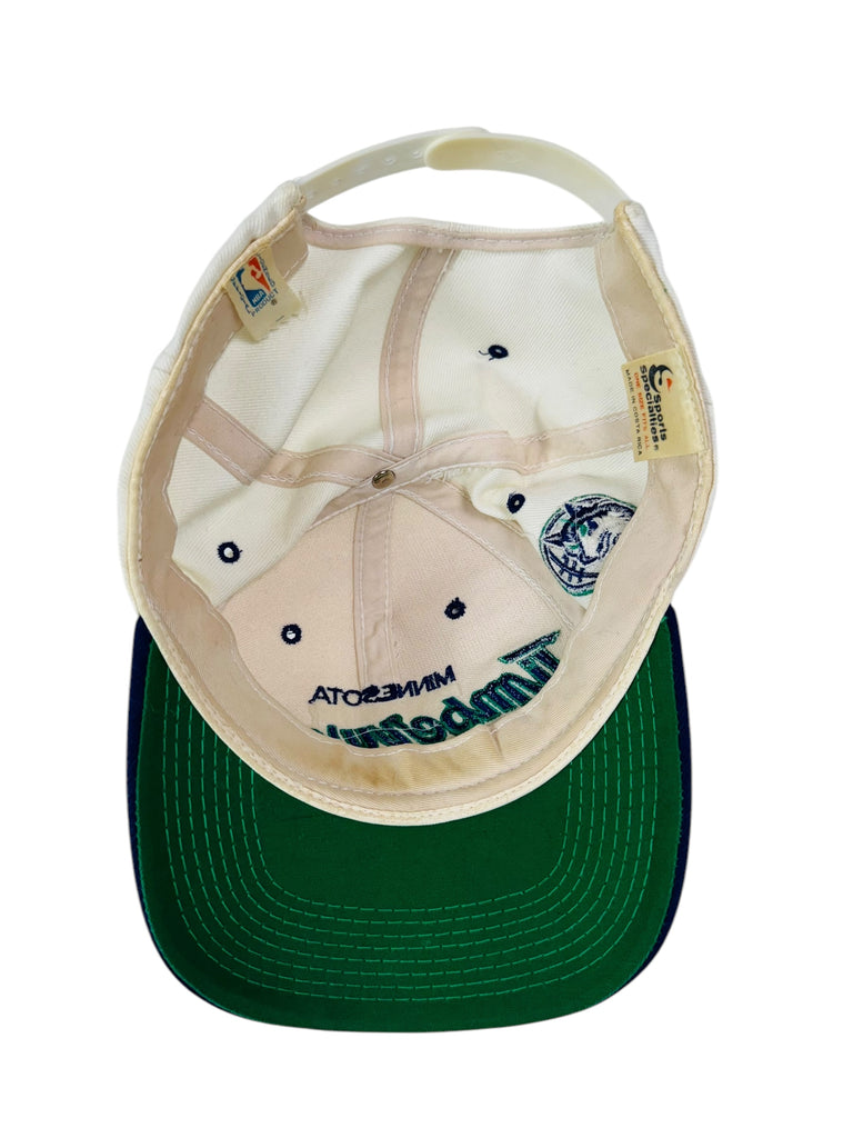 MINNESOTA TIMBERWOLVES VINTAGE 1990'S SPORTS SPECIALTIES SCRIPT SNAPBACK ADULT HAT