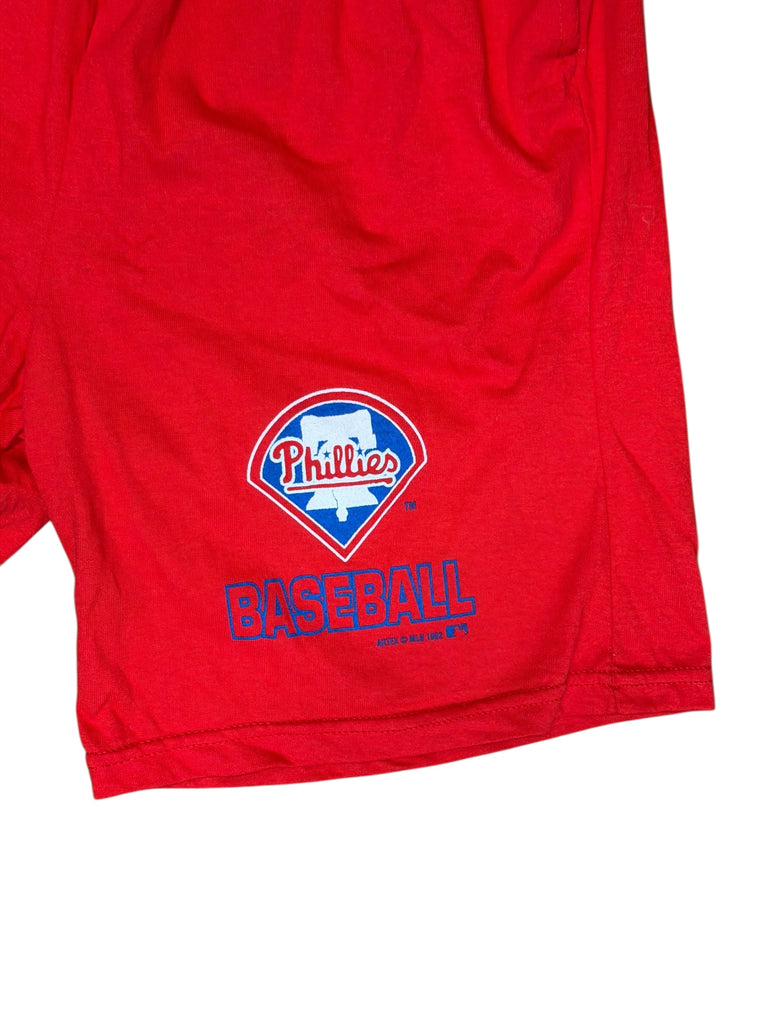 PHILADELPHIA PHILLIES VINTAGE 1990'S MLB ARTEX DRAWSTRING SHORTS ADULT LARGE