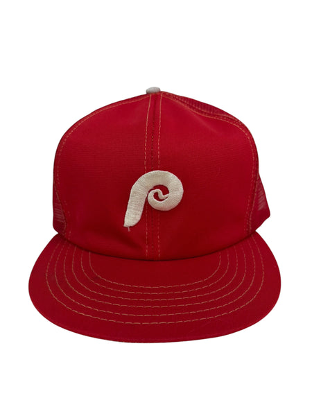 PHILADELPHIA PHILLIES VINTAGE 1980'S ANNCO MESH SNAPBACK ADULT HAT MEDIUM