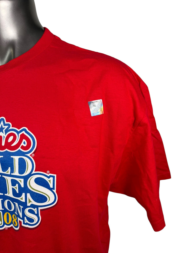 PHILADELPHIA PHILLIES VINTAGE 2008 WORLD SERIES CHAMPIONS NIKE T-SHIRT ADULT 2XL