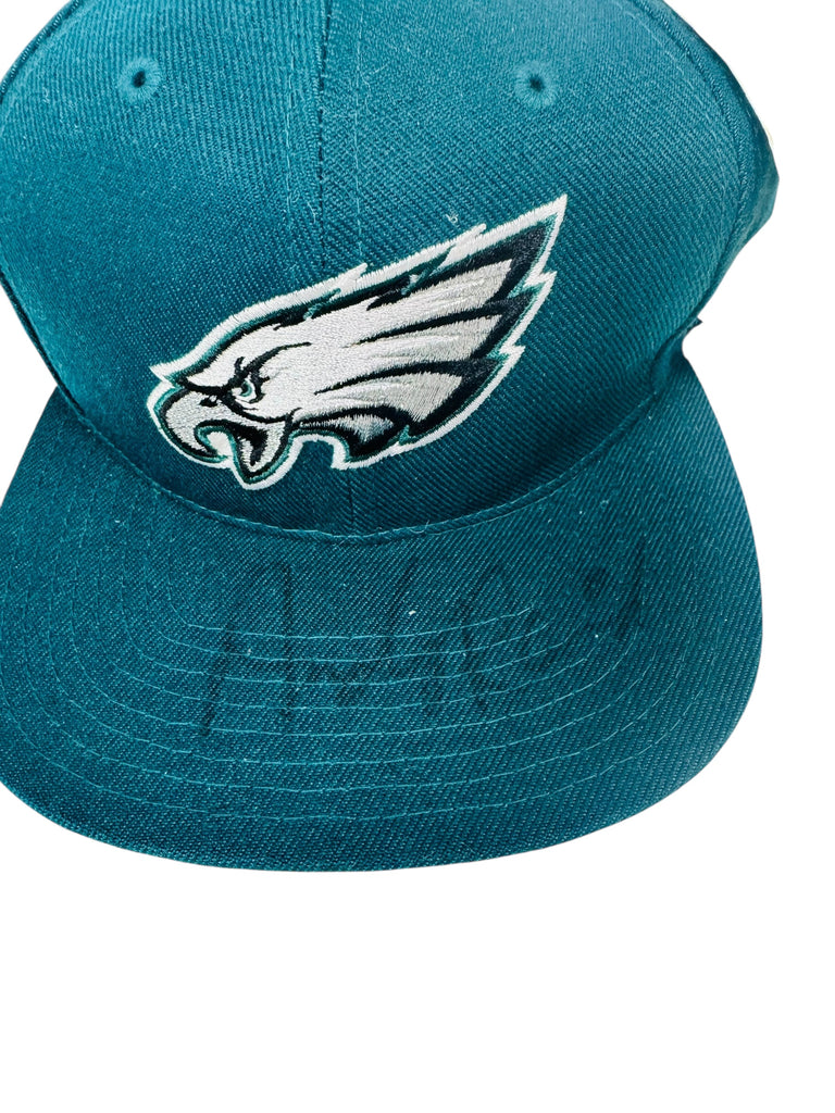 ANDY REID PHILADELPHIA EAGLES VINTAGE 2000'S AMERICAN NEEDLE SIGNED SNAPBACK ADULT HAT