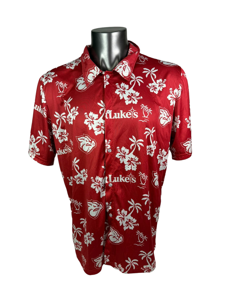 LEHIGH VALLEY IRONPIGS VINTAGE 2000'S HAWAIIAN SHIRT ADULT XL SGA