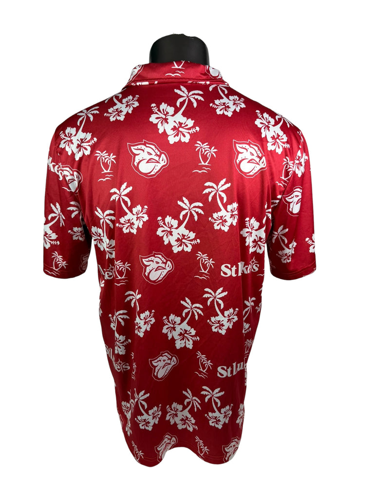 LEHIGH VALLEY IRONPIGS VINTAGE 2000'S HAWAIIAN SHIRT ADULT XL SGA