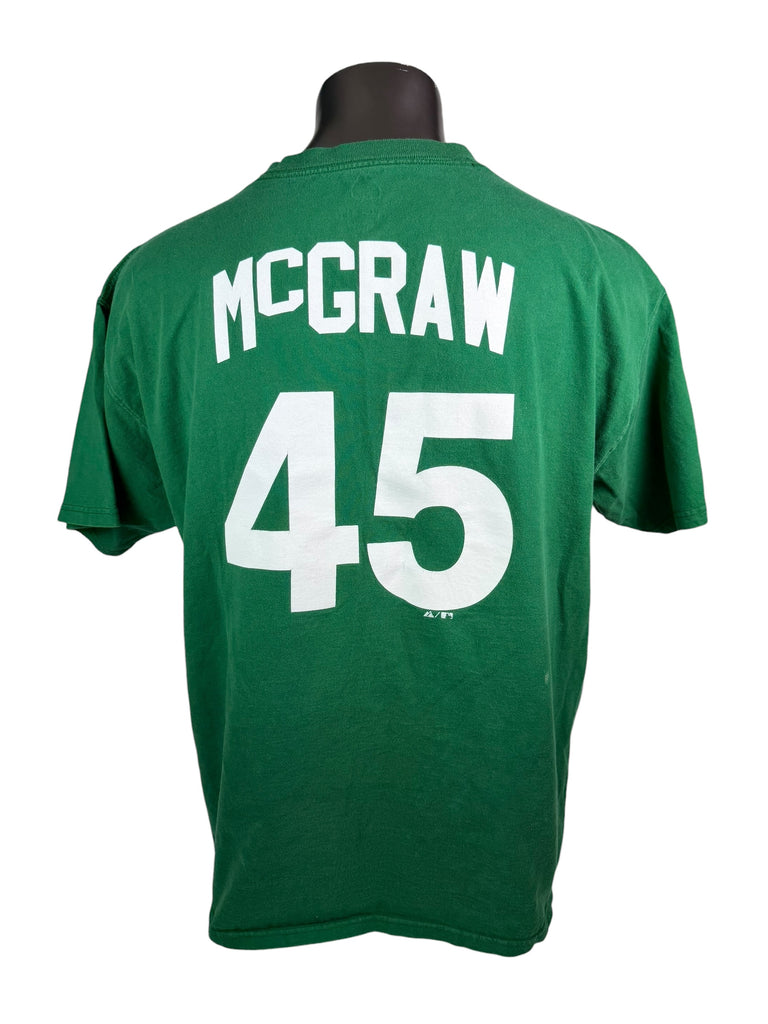 TUG MCGRAW PHILADELPHIA PHILLIES RETRO 2000'S MAJESTIC ST. PADD'Y DAY  T-SHIRT ADULT 2XL