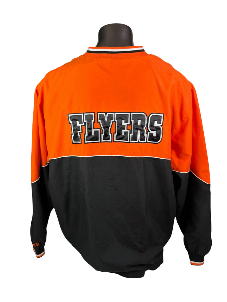 PHILADELPHIA FLYERS VINTAGE 2000'S  PULLOVER LIGHT-WEIGHT NHL JACKET ADULT 2XL