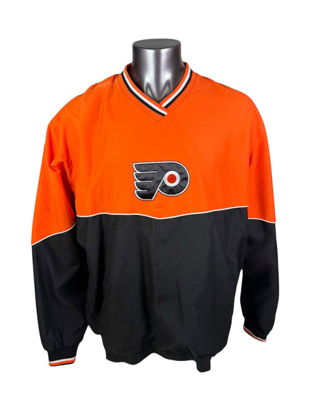 PHILADELPHIA FLYERS VINTAGE 2000'S  PULLOVER LIGHT-WEIGHT NHL JACKET ADULT 2XL