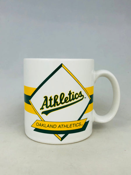 OAKLAND ATHLETICS VINTAGE 1990'S MLB RUSS CERAMIC COFFEE MUG