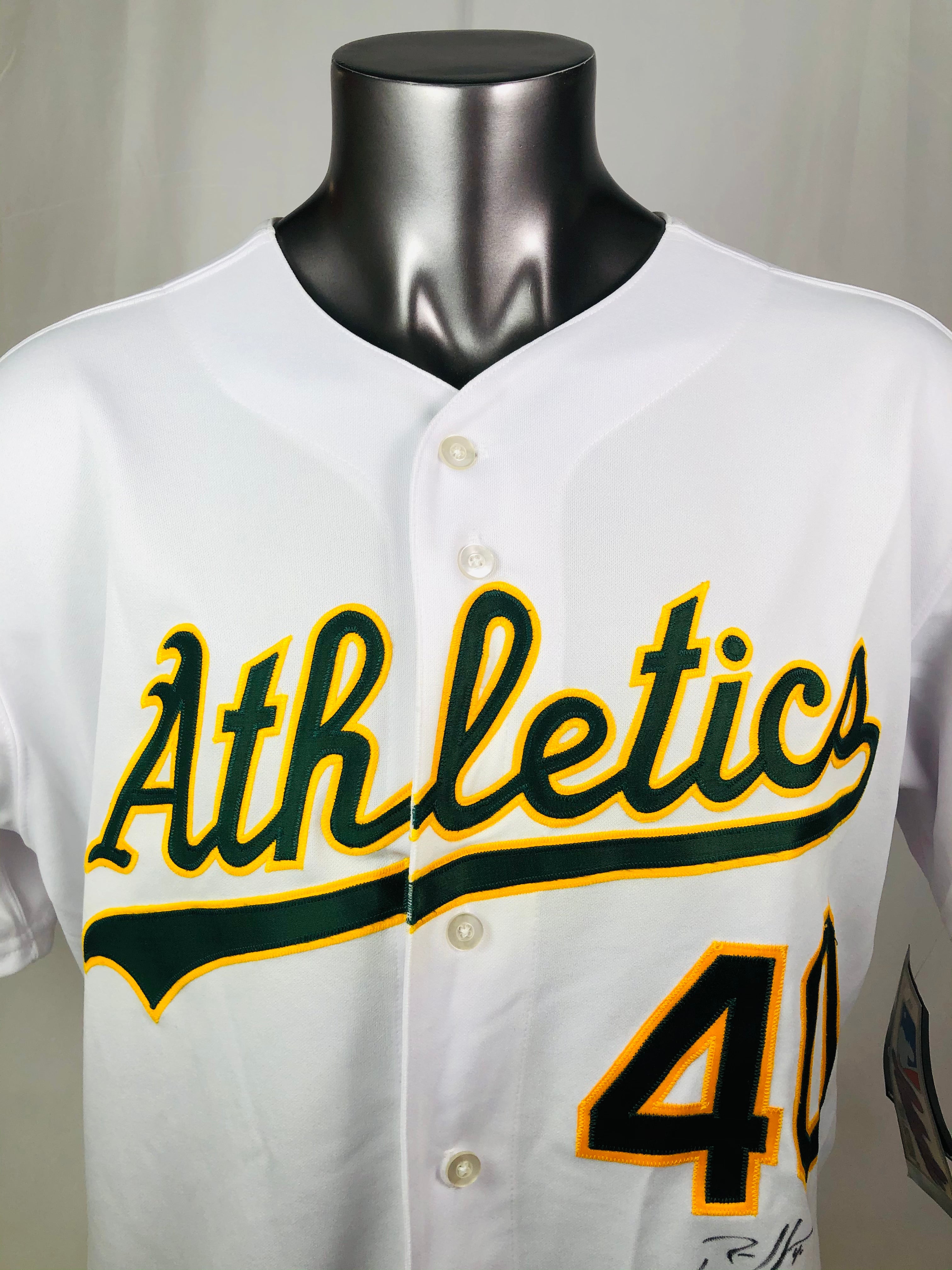 RICH HARDEN OAKLAND ATHLETICS VINTAGE 2000'S TEAM ISSUED SIGNED AUTHEN -  Bucks County Baseball Co.