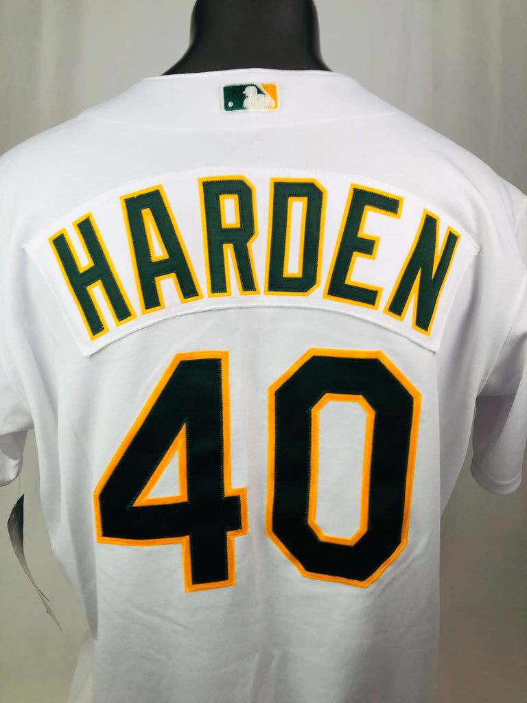 RICH HARDEN OAKLAND ATHLETICS VINTAGE 2000'S TEAM ISSUED SIGNED AUTHENTIC MAJESTIC JERSEY ADULT 48