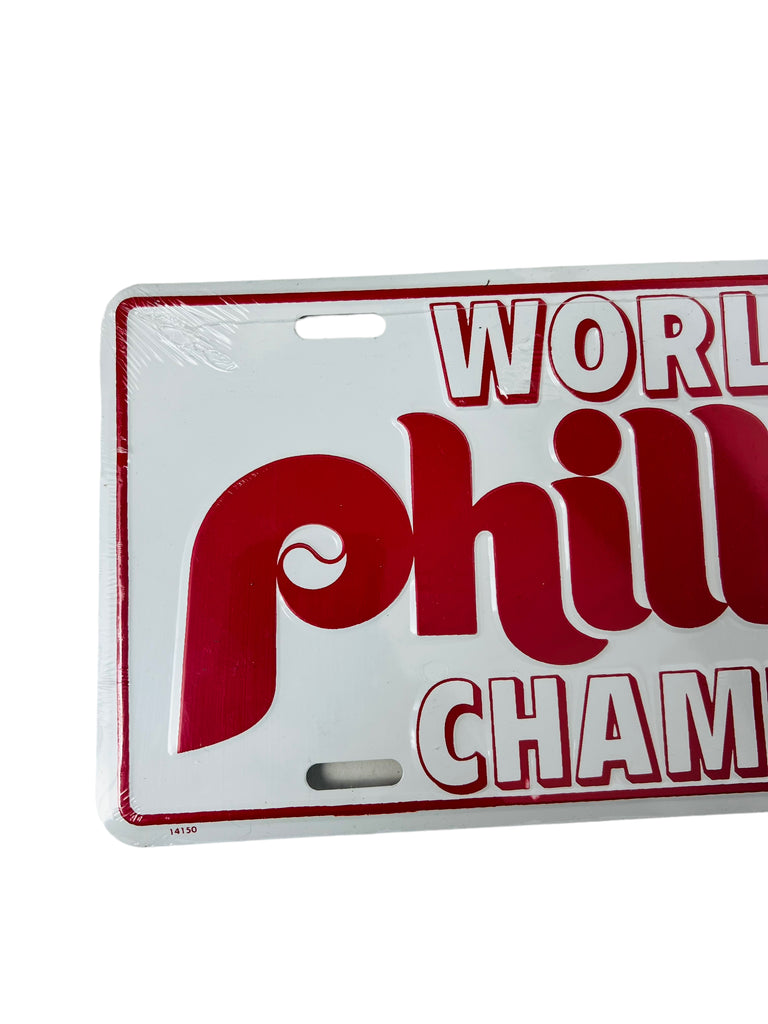 PHILADELPHIA PHILLIES VINTAGE 1980 WORLD CHAMPIONS ALUMINUM LICENSE PLATE