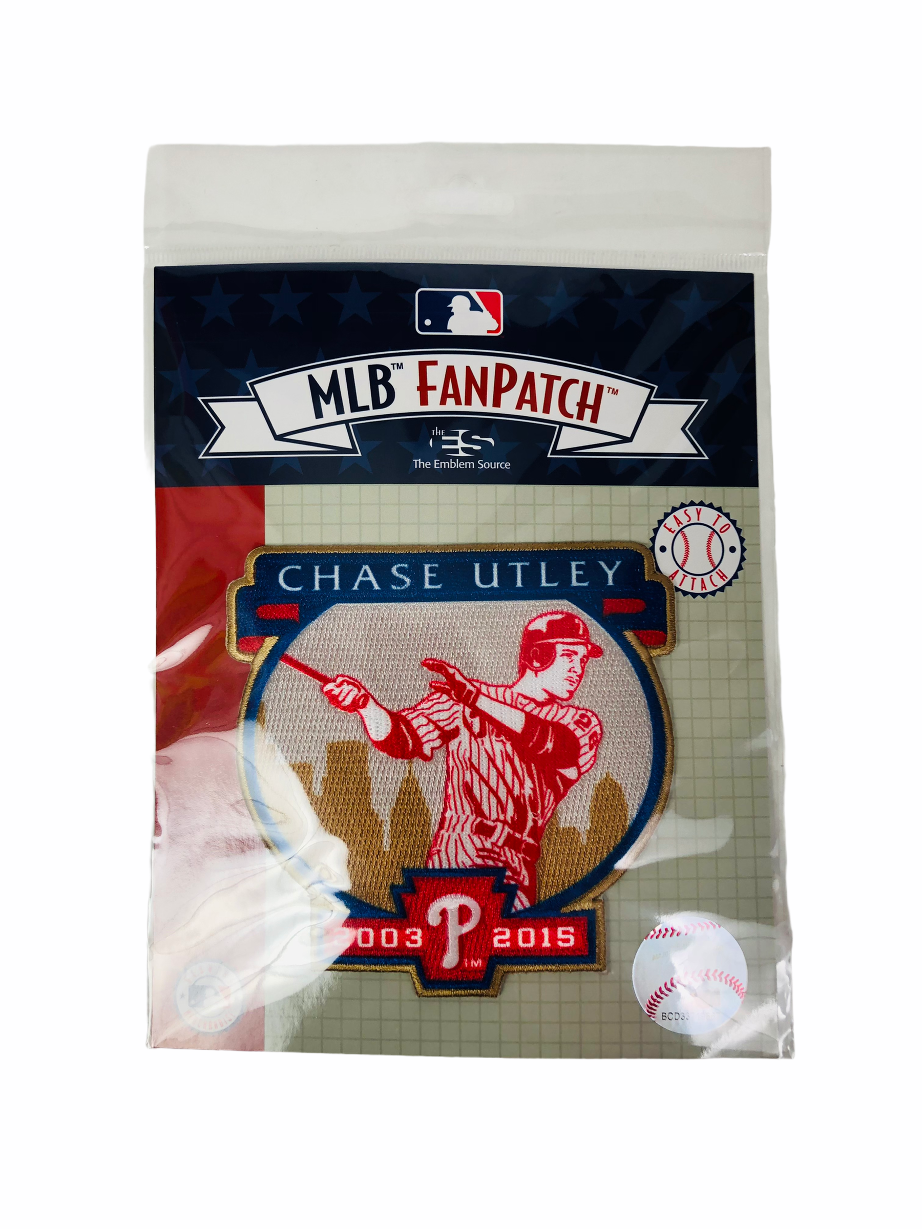CHASE UTLEY PHILADELPHIA PHILLIES RETIREMENT MLB FAN PATCH - Bucks County  Baseball Co.
