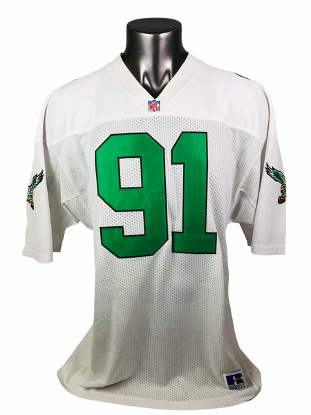 ANDY HARMON PHILADELPHIA EAGLES VINTAGE 1990'S AUTHENTIC RUSSELL ATHLETIC JERSEY ADULT 48