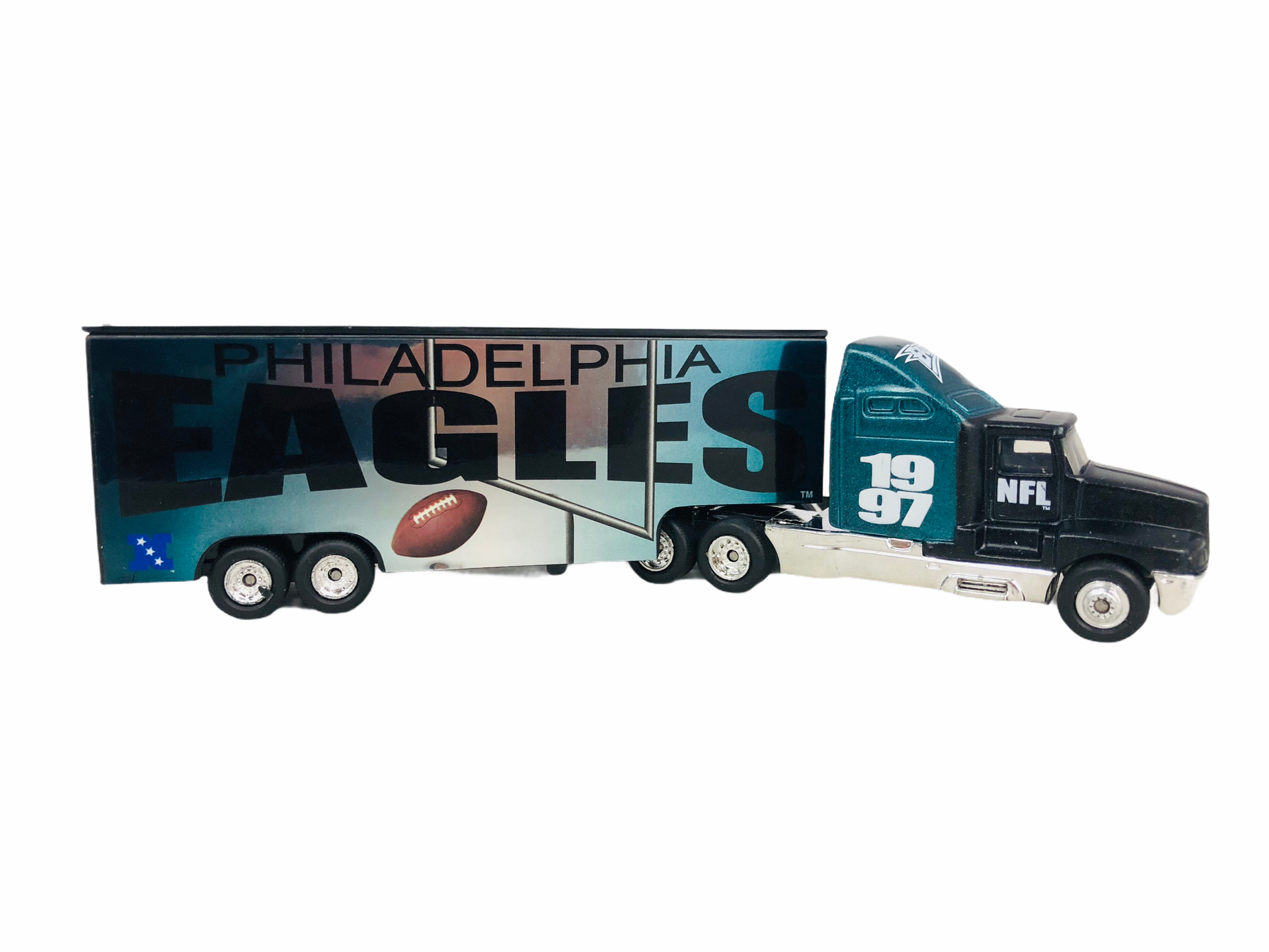 PHILADELPHIA EAGLES VINTAGE 1997 TEAM NFL MATCHBOX TRACTOR TRAILER