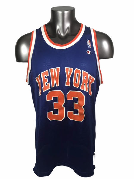 90's John Starks New York Knicks Champion Blue NBA Jersey Size 48
