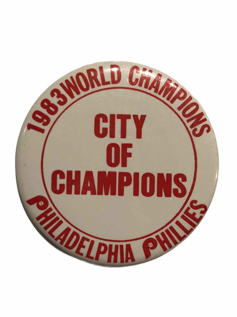 PHILADELPHIA PHILLIES VINTAGE 1983 WORLD CHAMPIONS PHANTOM BUTTON