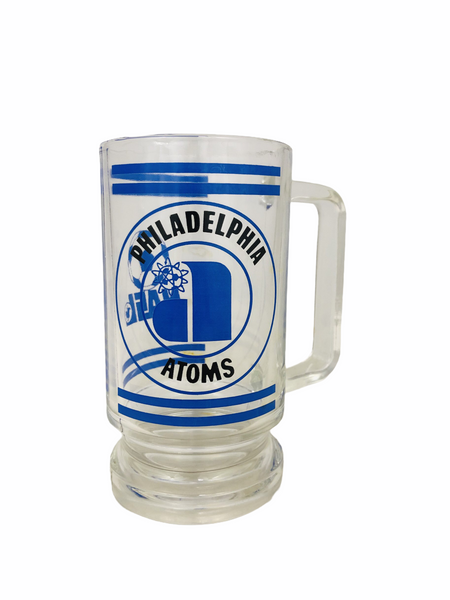 PHILADELPHIA ATOMS VINTAGE 1970'S NASL SOCCER GLASS BEER MUG