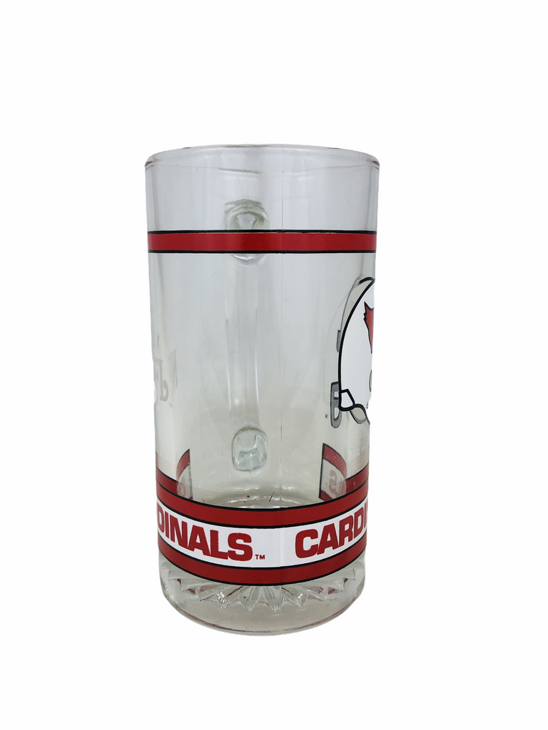 ARIZONA CARDINALS VINTAGE 1990'S NFL GLASS BEER MUG