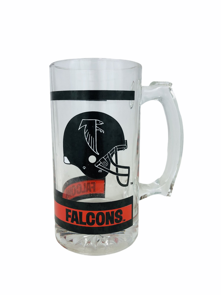 ATLANTA FALCONS VINTAGE 1990'S NFL GLASS BEER MUG