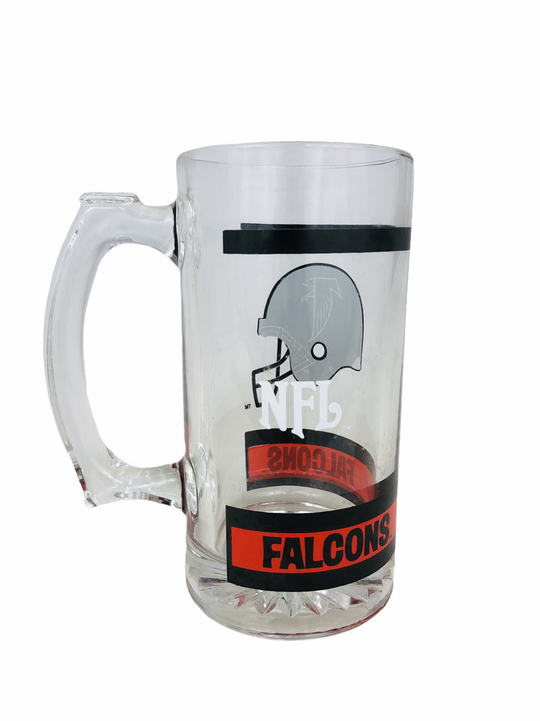 ATLANTA FALCONS VINTAGE 1990'S NFL GLASS BEER MUG